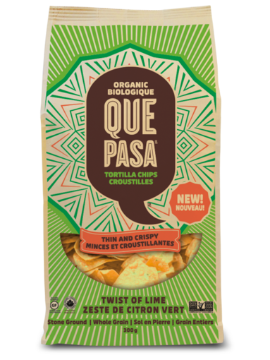 Picture of Thin & Crispy Twist of Lime Tortilla Chips Organic, Que Pasa Foods